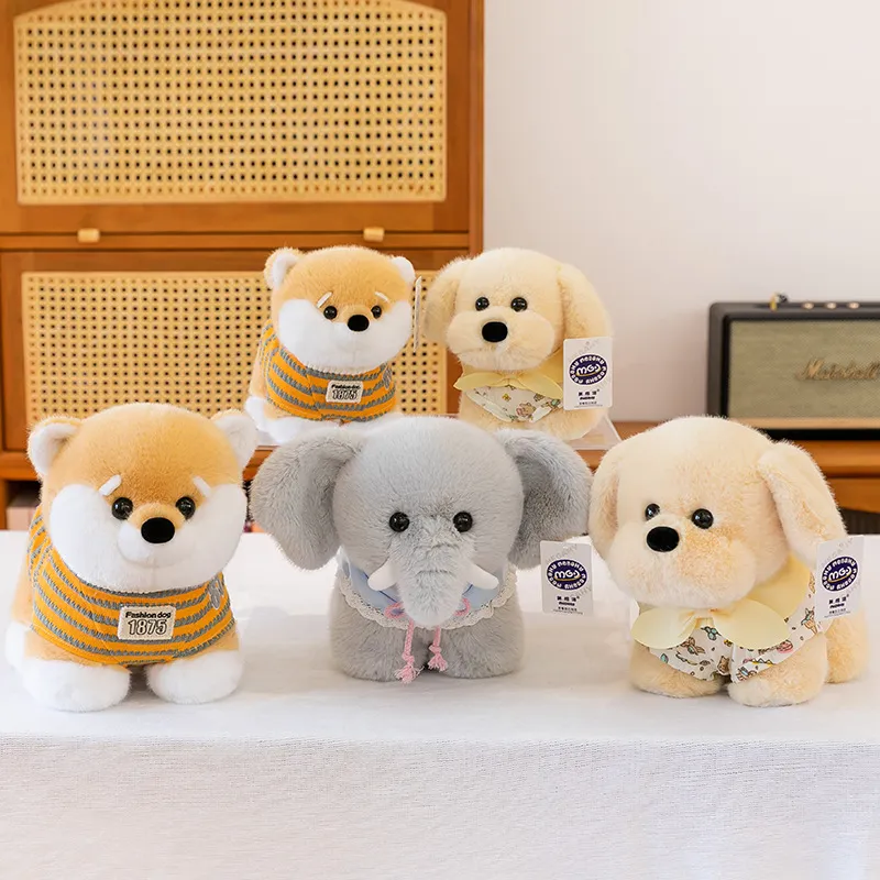Lifelike Shiba Inu Plush Toy – Cute Stuffed Puppy Doll, Soft Huggable Comfort Pillow & Birthday Gift for Kids